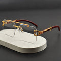 Transition Black Rimless Glasses